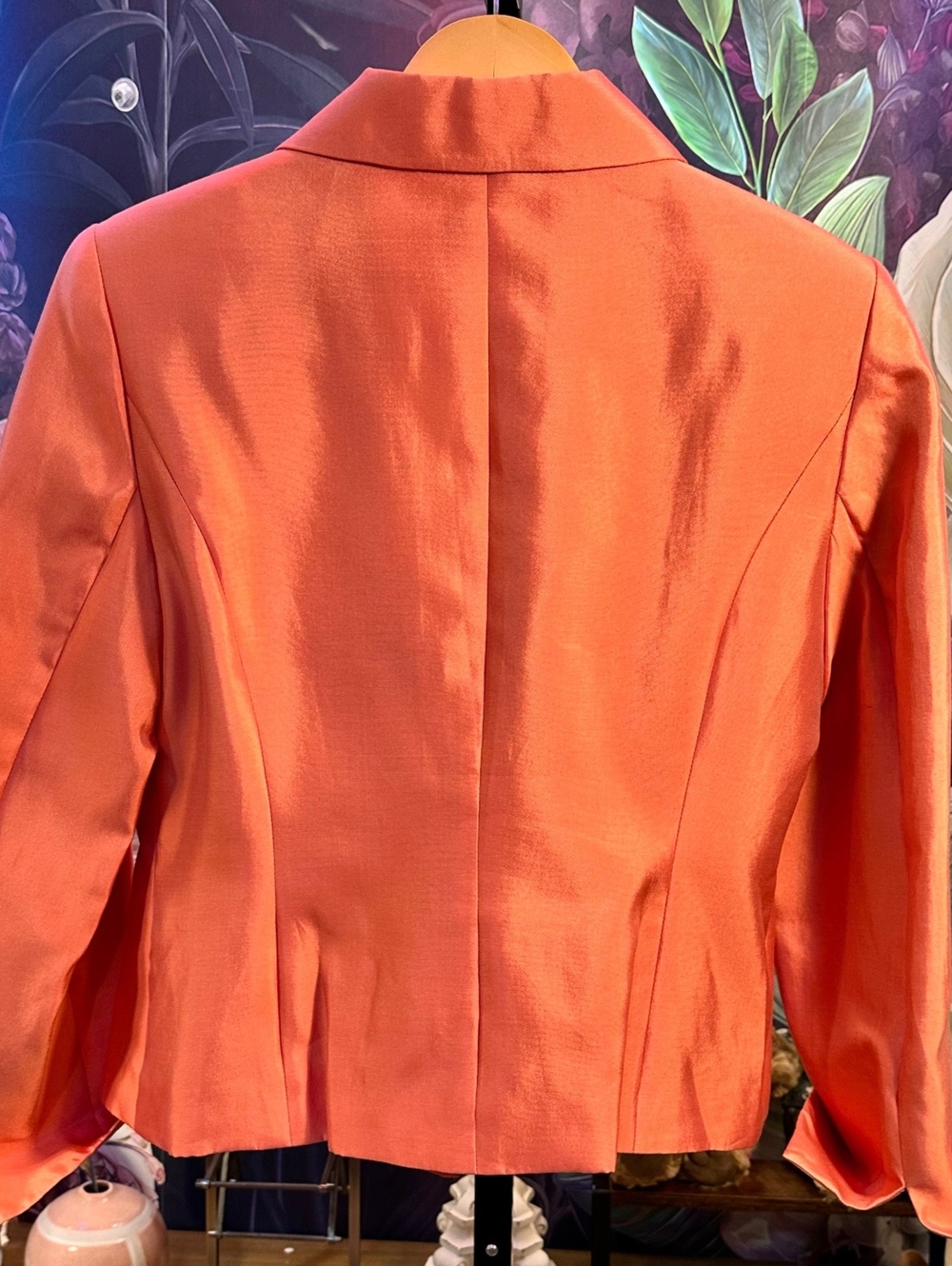 Talbots Petites 12 3 Piece Skirt Suit Set Silk Cotton Coral Career - Picture 3 of 14